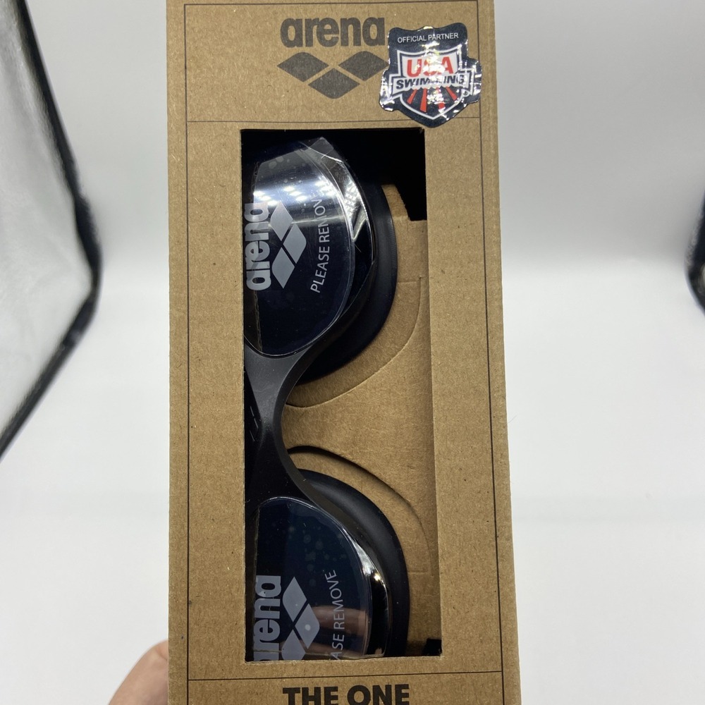 Arena The One Mirror Swimming Goggles Made To Fit Everyone USA Swimming Black - Picture 6 of 7